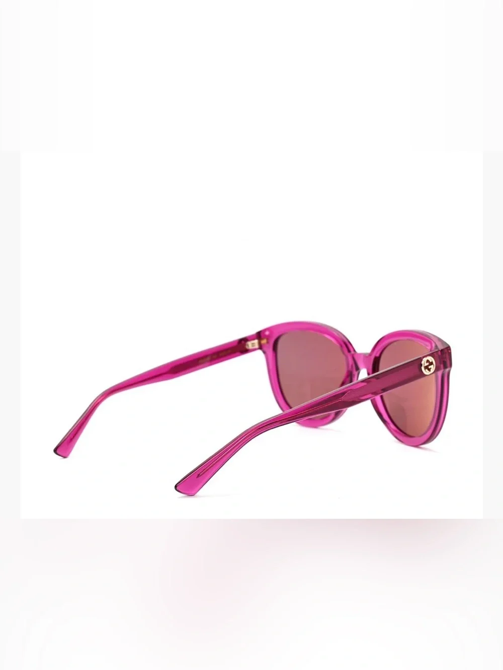Gucci GG1315S Fuchsia Rounded Cat Eye Sunglasses w/ Case & Pouch $475 Retail
